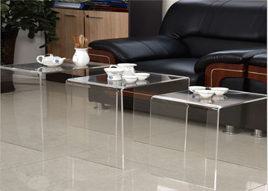 중국 현대 디자인 아크릴 탁자, 투명도 플렉시 유리 진열장 3 고정되는 커피 책상 협력 업체