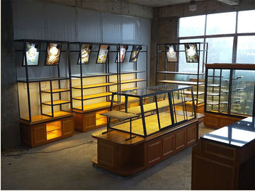 중국 LED 빛을 가진 주문을 받아서 만들어진 현대 작풍 빵집 전시 내각 곤돌라 협력 업체