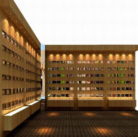 중국 유행 아크릴 전시 진열장 지도된 빛을 가진 호화스러운 다 층 디자인 협력 업체