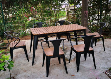 중국 여가 다방 막대기를 위해 놓이는 간단한 현대 단단한 나무로 되는 옥외 가구 발코니 테이블 의자 협력 업체