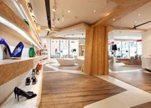 중국 의복 상점 부대 신발 진열장 상표 상점 내부 Decoratio를 위한 상해 주문 대중적인 공장 나무로 되는 내각 협력 업체