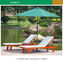 비치용 의자 단단한 나무로 되는 옥외 가구 호텔 수영풀을 위한 접히는 Recliner 소파 협력 업체