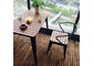 여가 다방 막대기를 위해 놓이는 간단한 현대 단단한 나무로 되는 옥외 가구 발코니 테이블 의자 협력 업체